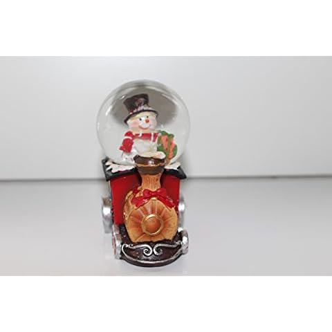 Chichi Gifts Gisela Graham Fun Train Mini snow globe dome Christmas Decoration … (Snowman) Cover
