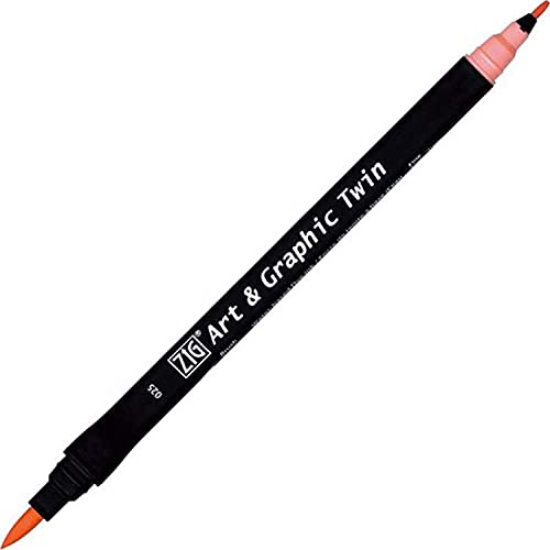 Feutre aquarelle double pointe Kuretake ZIG ton rose n° 25 - 3