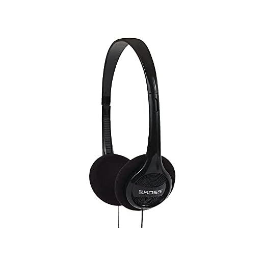 Koss KPH7 Lightweight Portable Headphone, Black