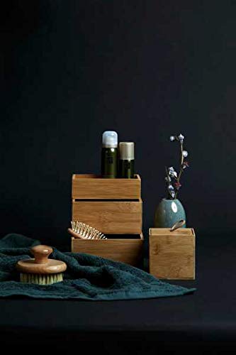 WENKO Bambus Ablage Terra M, praktische Organizer-Box für Schränke und Regale in Küche, Bad und dem gesamten Haushalt, übersichtliche Aufbewahrung von kleinen Utensilien, 15 x 7 x 15 cm, Natur