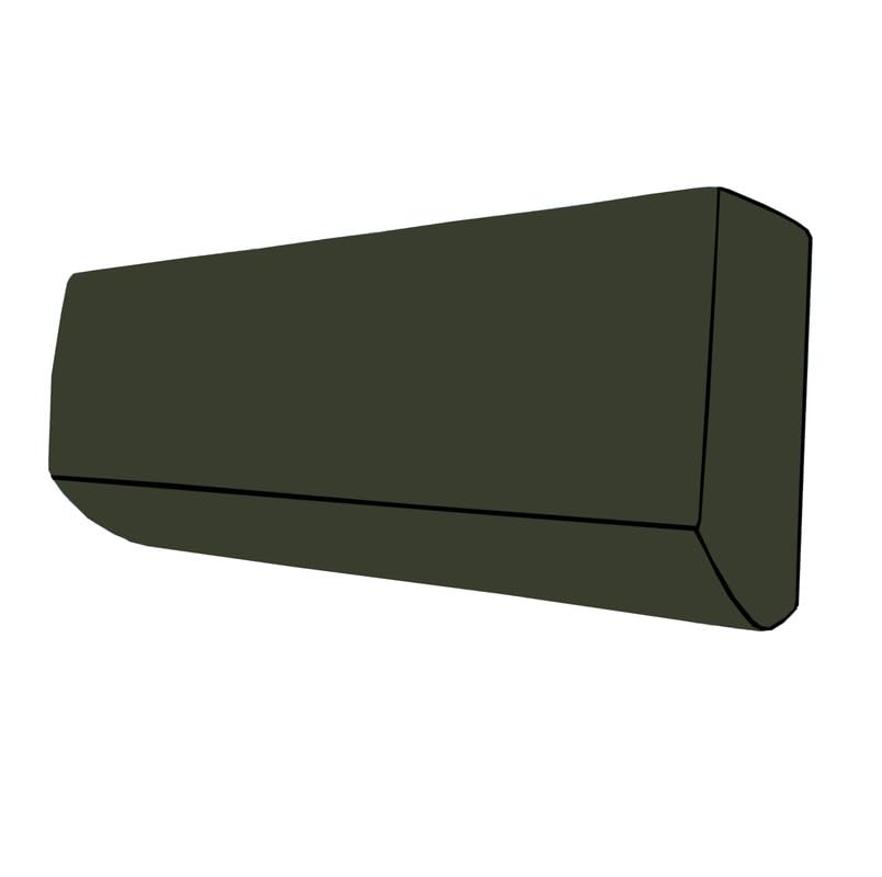 Image of Universal AC Outdoor Cover - Compatible with 1.5 & 2 Ton Split ACs, All-Season Protection (Solid Military)
