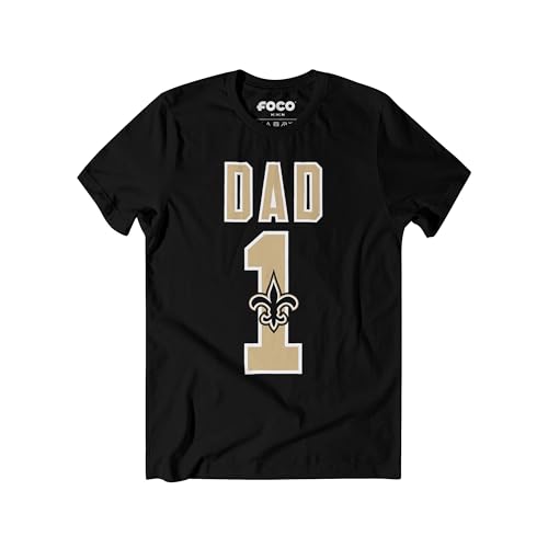 Image of FOCO NFL Mens NFL Team Logo Tee Shirt #1 Dad T-Shirt