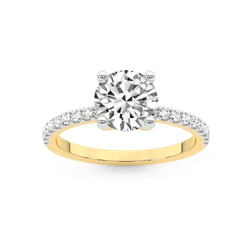 FRIENDLY DIAMONDS Lab Grown Diamond Ring For Women IGI Certified | 1-5 Carat Venetia Half Eternity Diamond Ring | 14K Or 18K White, Yellow Or Rose Gold | FG-VS Quality2