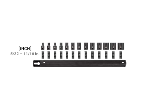 Image of TEKTON 1 /4 Inch Drive Impact Socket Set, 13-Piece | SID90100