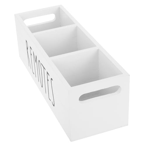 IMIKEYA Caja De Almacenamiento De Escritorio Decoración Del Hogar Accesorios De Escritorio Rústicos Soporte Para Control Remoto Soporte Para Controlador De Juegos De Sofá Organizador