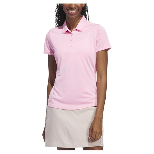 adidas Women's Polo à Manches Courtes uni Performance Femmes, Light Pink, S adidas Women's Polo à Manches Courtes uni Performance Femmes, Light Pink, S