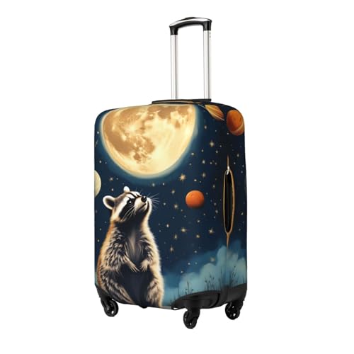 Raccoon Animal Luggage Cover Elastic Washable Protector Anti-Scratch Travel Suitcase Covers With Concealed Zipper For 18-32 Inch Luggage X-Large2