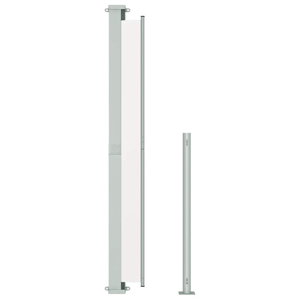 Tenda Laterale Estensibile per Esterno, 180x300 cm, Tessuto Poliestere UV+Acciaio, Frangivista Balcone e Separe da Giardino, Colore Crema, Retrazione Automatica