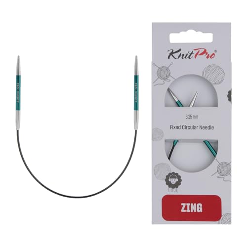 KnitPro Zing Fixed Circular Needles 9" (22.5cm) | 3.25mm