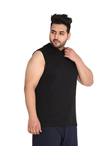 Image of CHKOKKO Men Cotton Regular Fit Tank Tops Sleeveless T-Shirt Gym Wear Vest Solid Stylish Round Neck Running Sando For Sports Workout Fitness & Casual Or Beach Wear