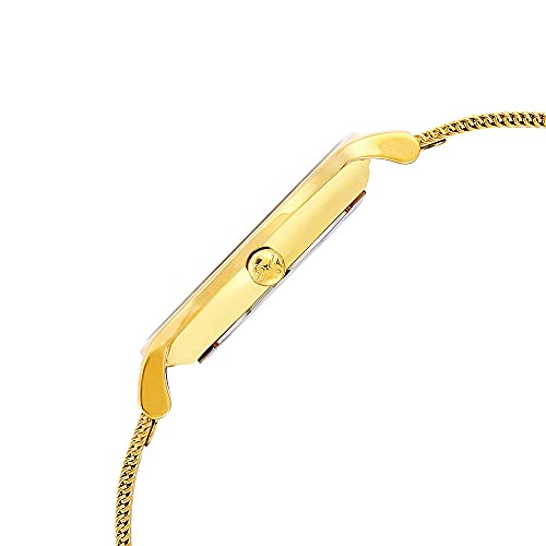 Skagen Anita Lille Uhr für Damen, Quarzwerk mit Edelstahl- oder Lederarmband, Goldton und Weiß, 30MM – Ansicht 4