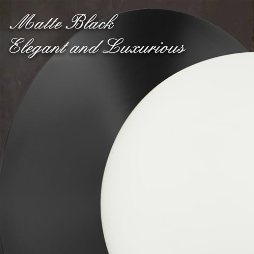 Image of Edwarmlux 1 Light Wall Sconce, Mid Century Modern Globe Wall Sconce, Ceiling Light Fixture, Vanity Light Fixture, Indoor Wall Light for Living Room Bedroom Hallway Bathroom Entry (Matt Black)
