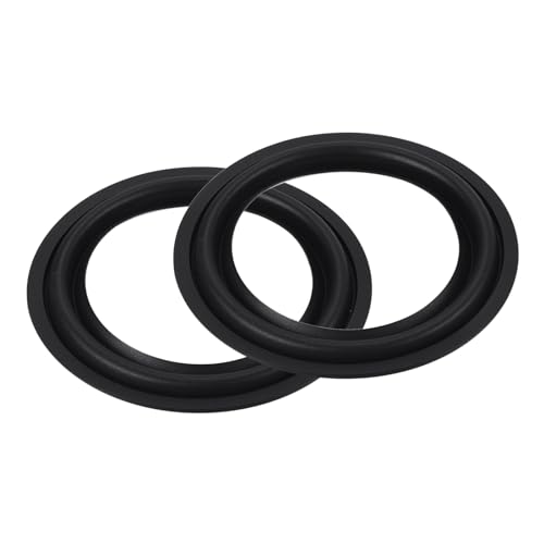 QUARKZMAN Goma Altavoz Espuma Borde Envolvente Anillos 3,5 Pulgadas 54mm x 84mm Perforado Subwoofer Anillos Repuesto Piezas para Altavoz Reparación o Bricolaje Negro 2uds