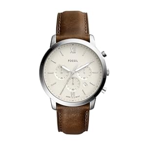 Fossil Men’s Neutra Quartz Stainless Steel and Leather Chronograph Watch