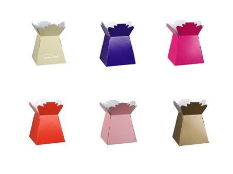 Hand-Tied Vase Florist Bouquet Boxes | Aqua Presentation & Transporter Boxes | Pack of 30 | Durable Flower & Plant Packaging | Glossy Mix 1