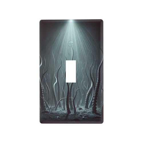 Seabed Light Switch Cover Decorative Receptacle Outlet Wall Plate Guard Plastic Wall Outlet Cover for Farmhouse Home Decor Livingroom (Toggle Switch)