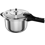 WantJoin Stainless Steel Pressure Cooker(Non-Aluminum),10 Quart Induction Compatible Pressure Cooker with Spring Valve Safeguard Devices,Compatible with Gas & Induction Cooker