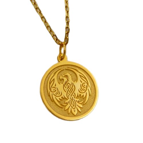 Collar de Plata de Ley 925 unisex amuleto fuerza cadena 45 cm colgante águila