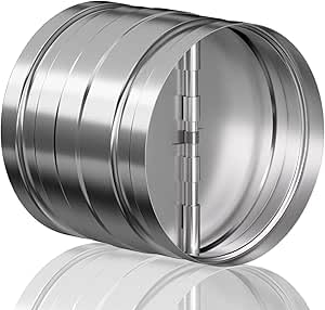 Okryain 逆風防止ダンパー 硬度強化型 チャッキダンパー 逆止弁 逆流防止弁 単方向防塵換気 換気口 換気システム気流制御 ステンレス製 逆流シャッター 換気扇ダクト接続用 (4inch/100mm)