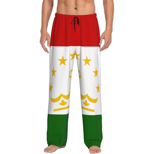 Pantalon de pyjama homme imprimé Tadjikistan EdWal noir XXL avec grandes poches