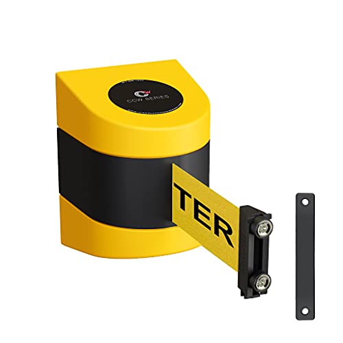 CCW Series WMB-230 Barreira de cinto retrátil para montagem na parede (cinto de 30 pés, amarelo com