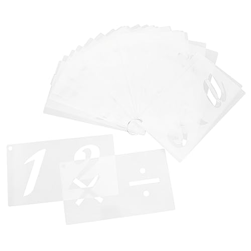 OSALADI 40Hojas Plantillas De Alfabeto y Números Para Spray De Plantillas Stencil Reutilizables Para Manualidades y Proyectos Escolares