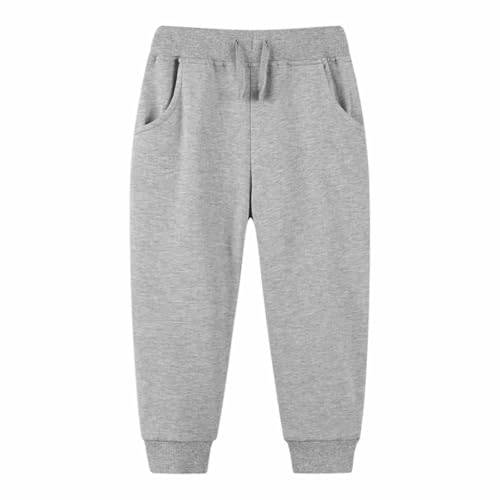 Toddler Boys Pull on Joggers Baggy Sweatpants Drawstring Loung𝐞 Trousers Solid Cotton Active Playwear with Pockets