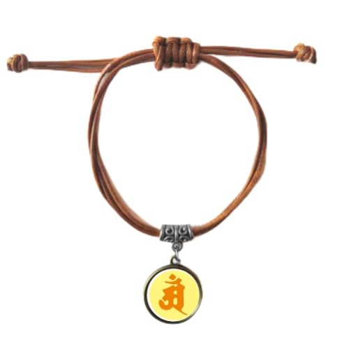 Bracelet bouddhisme tendance en cuir à partager en couple