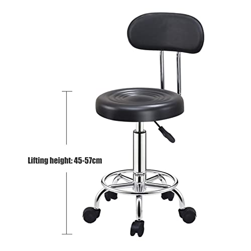 Vearear Counter Height Bar Stools, Adjustable Height Barstools With Back, Swivel Bar Chairs With Comfortable Cushion, Stainless Steel Legs #TOP2