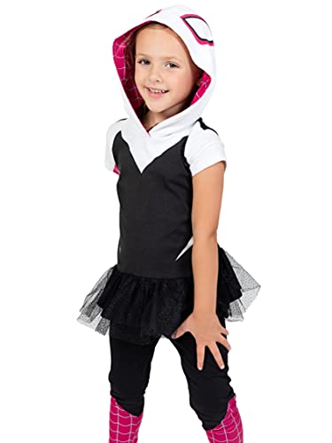 Marvel Spider-Man Spider-Gwen Ghost Spider Toddler Girls Cosplay T-Shirt and Leggings 4T