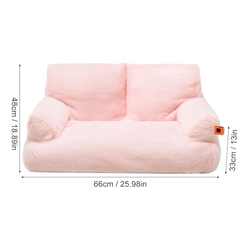 Lit pour chiot en peluche épaisse avec dossier surélevé