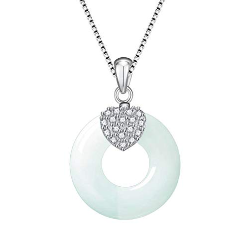 Collier argent 925 femme cadeau pendentif boucle de paix