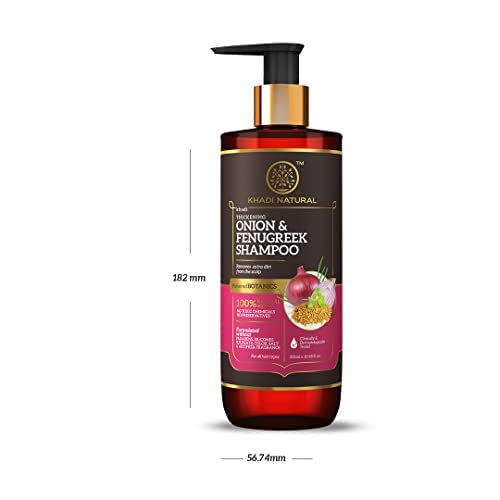 KHADI NATURAL Onion & Fenugreek Shampoo (Sulphate free)- POWERED BOTANICS - Image 6