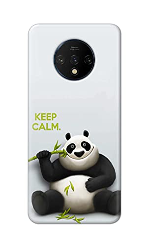 Image of PRINTFIDAA� Printed Hard Back Cover Case for OnePlus 7T Back Cover (Cartoon Panda) -2808