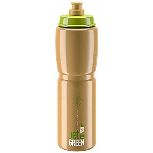 Elite Unisex Adult Jet Water Bottle, Green/Brown, 950 ml