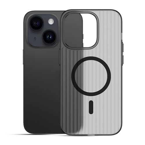 Image of AIBEX Protective Back Case Cover Compatible for iPhone 13 /14 | Camera & Body Protection| Shockproof,Scratch Resistant| Mag-Saf Wireless Charging Support - Black