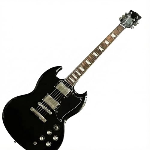 Guitare électrique double pan coupé en acajou massif pour un jeu technique