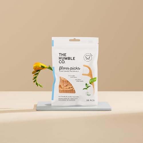 The Humble Co. Pflanzliche Zahnseidesticks | Frische Minze | Umweltfreundlich, Vegan, Zuckerfrei, von Zahnärzten empfohlen - Entfernt Plaque und Verleiht ein Frisches Gefühl (1 x 50p) – Bild 3