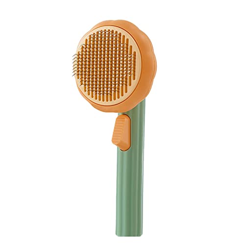 Pets Hair Comb Cleaning Deshedding Grooming Brush Pet Beauty Haarbürste, Pet Selbstreinigende Bürste für Katze Hund Sicher Einfach zu tragen zum Pflegen von losen Unterschichten und wirrem Haar Cmstop Cover