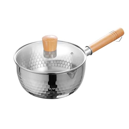 片手鍋 雪平鍋 ステンレス 蓋付き ゆきひらなべ 行平鍋 IH対応 ガス対応 /16cm 18cm 20cm 22cmステンレス雪平鍋家庭用小乳鍋補食無粘鍋ゆで麺スープ鍋ゆで麺鍋電磁炉小鍋 (なべ+ふた,16cm)