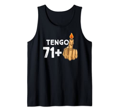 71+1 Dedo Medio Vela De Cumpleaños Para El 72º Cumpleaños Camiseta sin Mangas