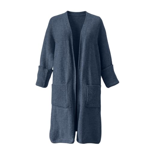 TRCELECTROP Long Sweater Cardigan Women Fall Trendy Long Cardigans Lightweight Open Front Maxi Duster Coats with Pockets - image 3