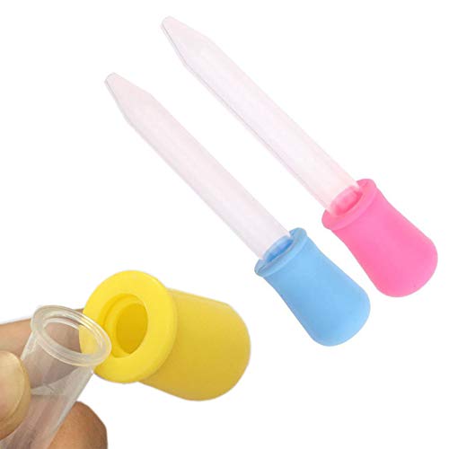 Desenda 6pcs 5ml Food Grade Silicone and Plastic Droppers Pipettes for Candy Sweet Kids Children Kitchen Gummy Mold and Crafts