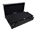 ProX XS-DDJFLX10WLTBL ATA Flight Style Road Case For Pioneer DDJ-FLX10 DJ Controller with Laptop Shelf 1U Rack Space Wheels and LED Black Finish