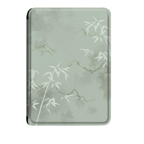 CAEITLRSO Funda para Kindle Voyage   /Green Bamboo/,Funda para Kindle Voyage 2014 Funda Kindle para Kindle Voyage (Lanzado En 2014, Modelo Nm460Gz)   Cubierta Pintada con Encendido/Apagado Autom
