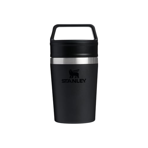 Stanley Termo Cafe To-Go 0.23L - Mantiene 3 Horas Caliente - 4 Horas Frío - Sin BPA - Antifugas y Apilable - Apta Para Lavavajillas - Taza Café Para Llevar - Vaso Termico - Black
