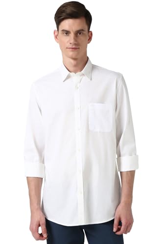 Image of Peter England Men's Cotton Slim Fit Print Shirt