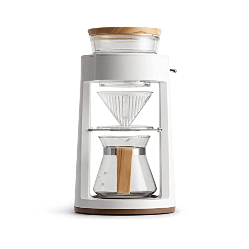 SENWEI Kaffeemaschine, halbautomatische Kaffeemaschine, aus Edelstahl, Schwarz / Weiß (Farbe: Weiß)