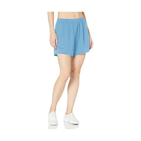 Augusta-Sportswear-Womens-Augusta-Ladies-Wicking-Mesh-Short Augusta Sportswear Ladies' Wicking Mesh Performance Workout Running Shorts, Columbia Blue, X-Large