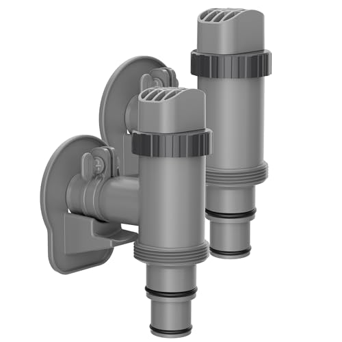 SHAPON Above Ground Swimming Pool Plunger Valve & Swimming Pool Pipe Holder Set- Replacement Pool Accessories Compatible with Intex Pools (2 Each)